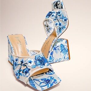 Betsey Johnson Blue Floral Heels